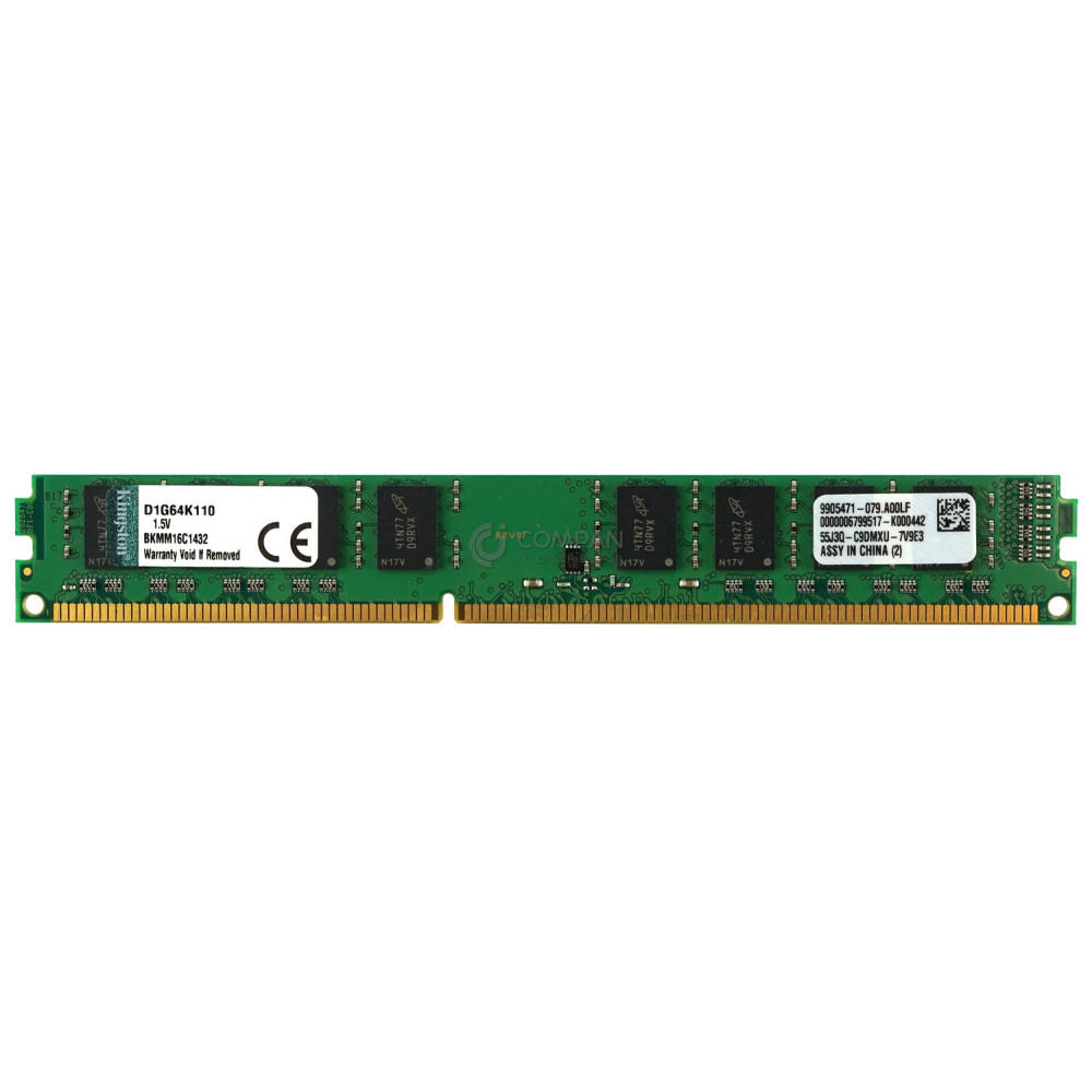 D1G64K11 KINGSTON MEMORY 8GB PC3-12800U DDR3 - 9905471-079.A00LF